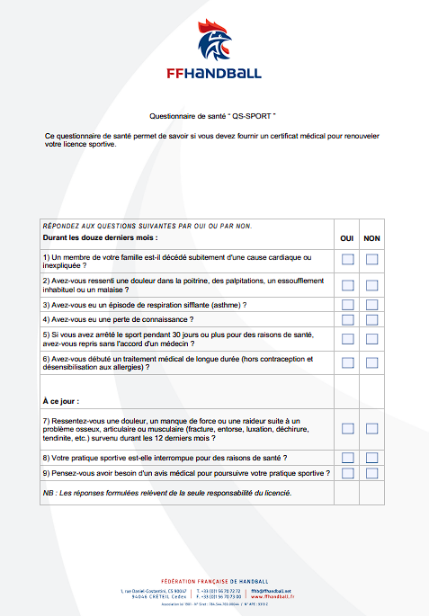 questionnaire sante majeur